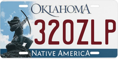 OK license plate 320ZLP
