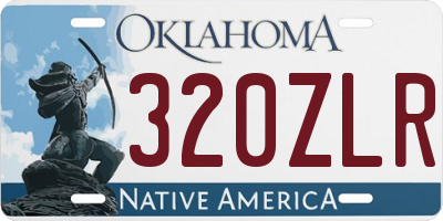 OK license plate 320ZLR