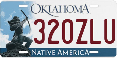 OK license plate 320ZLU