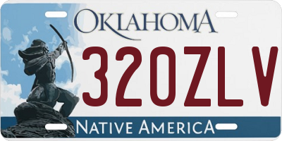 OK license plate 320ZLV