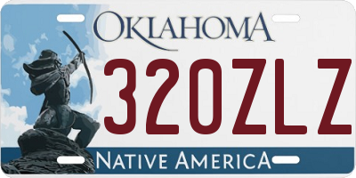 OK license plate 320ZLZ