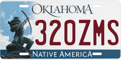 OK license plate 320ZMS
