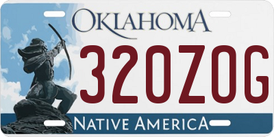 OK license plate 320ZOG