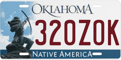 OK license plate 320ZOK
