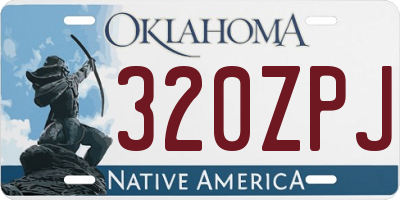 OK license plate 320ZPJ
