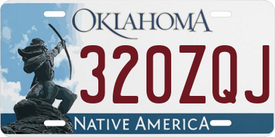 OK license plate 320ZQJ