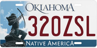 OK license plate 320ZSL