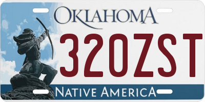OK license plate 320ZST