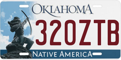 OK license plate 320ZTB