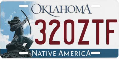OK license plate 320ZTF