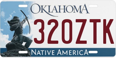 OK license plate 320ZTK