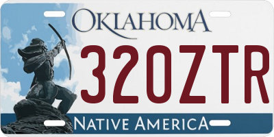 OK license plate 320ZTR