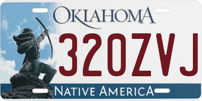 OK license plate 320ZVJ