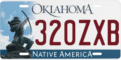 OK license plate 320ZXB