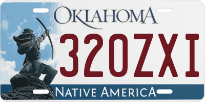 OK license plate 320ZXI