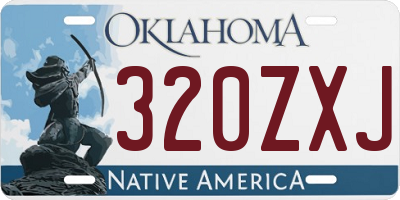 OK license plate 320ZXJ