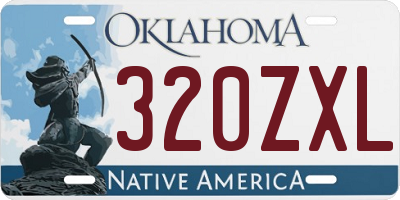 OK license plate 320ZXL