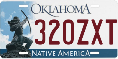 OK license plate 320ZXT