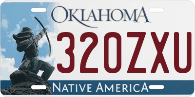 OK license plate 320ZXU
