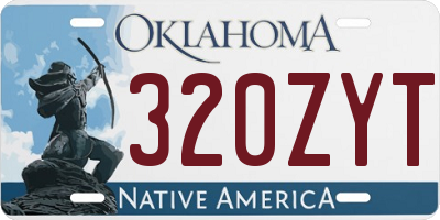 OK license plate 320ZYT