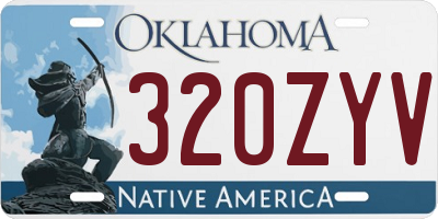 OK license plate 320ZYV