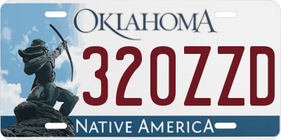 OK license plate 320ZZD