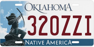 OK license plate 320ZZI