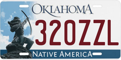 OK license plate 320ZZL