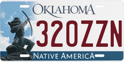 OK license plate 320ZZN