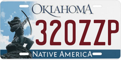 OK license plate 320ZZP