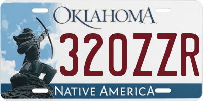 OK license plate 320ZZR