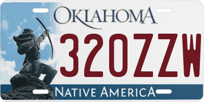 OK license plate 320ZZW