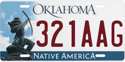 OK license plate 321AAG