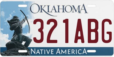 OK license plate 321ABG