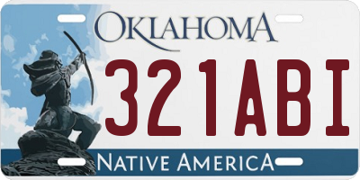 OK license plate 321ABI