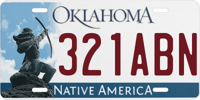 OK license plate 321ABN