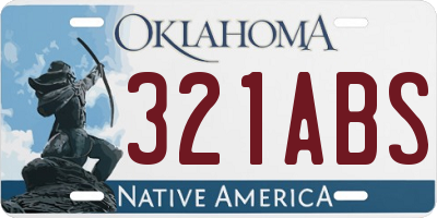 OK license plate 321ABS