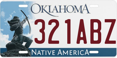 OK license plate 321ABZ