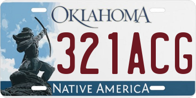 OK license plate 321ACG