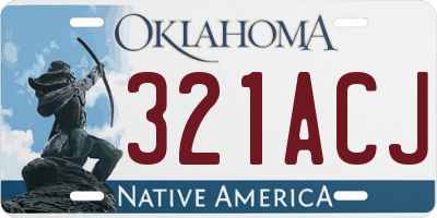 OK license plate 321ACJ
