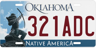 OK license plate 321ADC