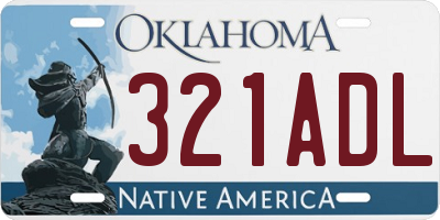 OK license plate 321ADL