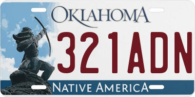 OK license plate 321ADN