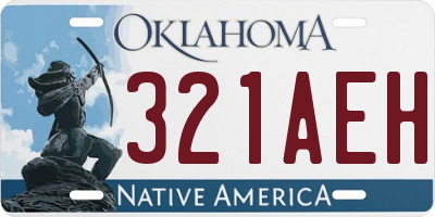 OK license plate 321AEH