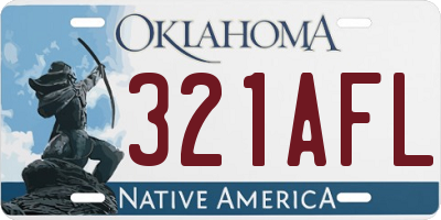 OK license plate 321AFL