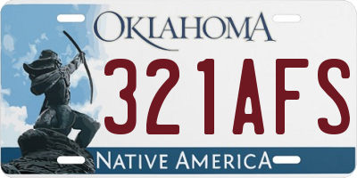 OK license plate 321AFS
