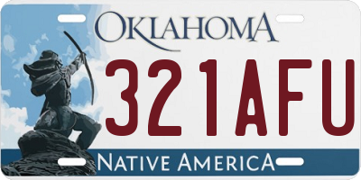 OK license plate 321AFU