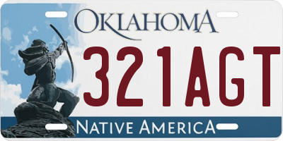 OK license plate 321AGT