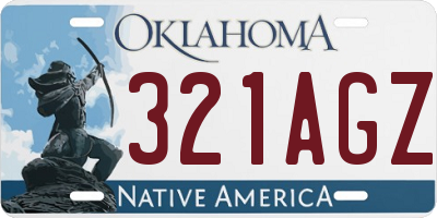 OK license plate 321AGZ