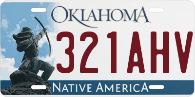 OK license plate 321AHV
